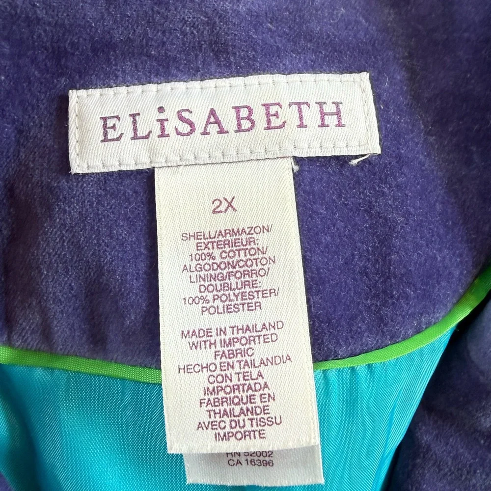 Elisabeth Women’s Vintage-Inspired Purple Velvet Blazer 2X – Prince/Joker Vibes - Picture 4 of 11